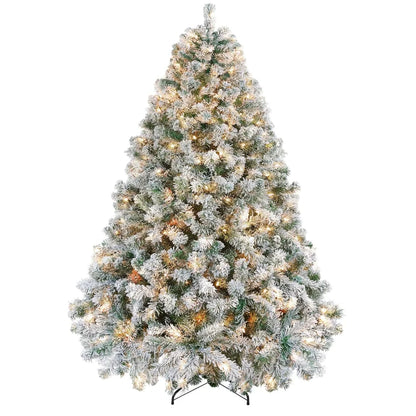 4.5FT-9 FT Artificial Christmas Tree with Snow