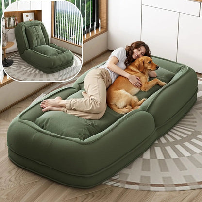 Foldable 5 Positions Adjustable Backrest Sofa Bed