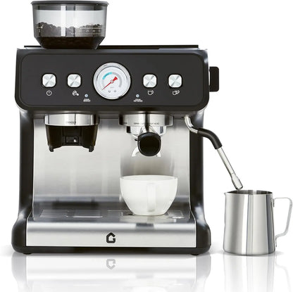 Stainless Steel Espresso Machine With Grinder