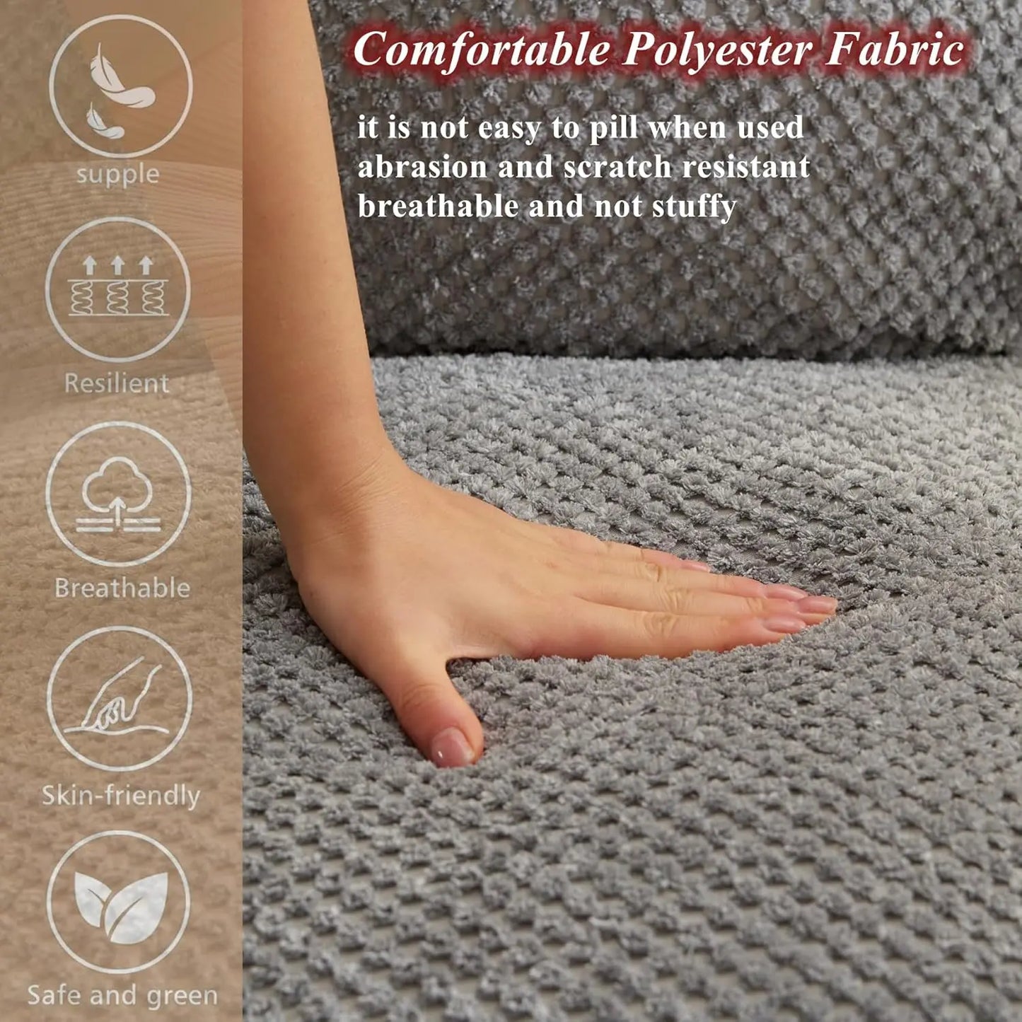 Foldable 5 Positions Adjustable Backrest Sofa Bed