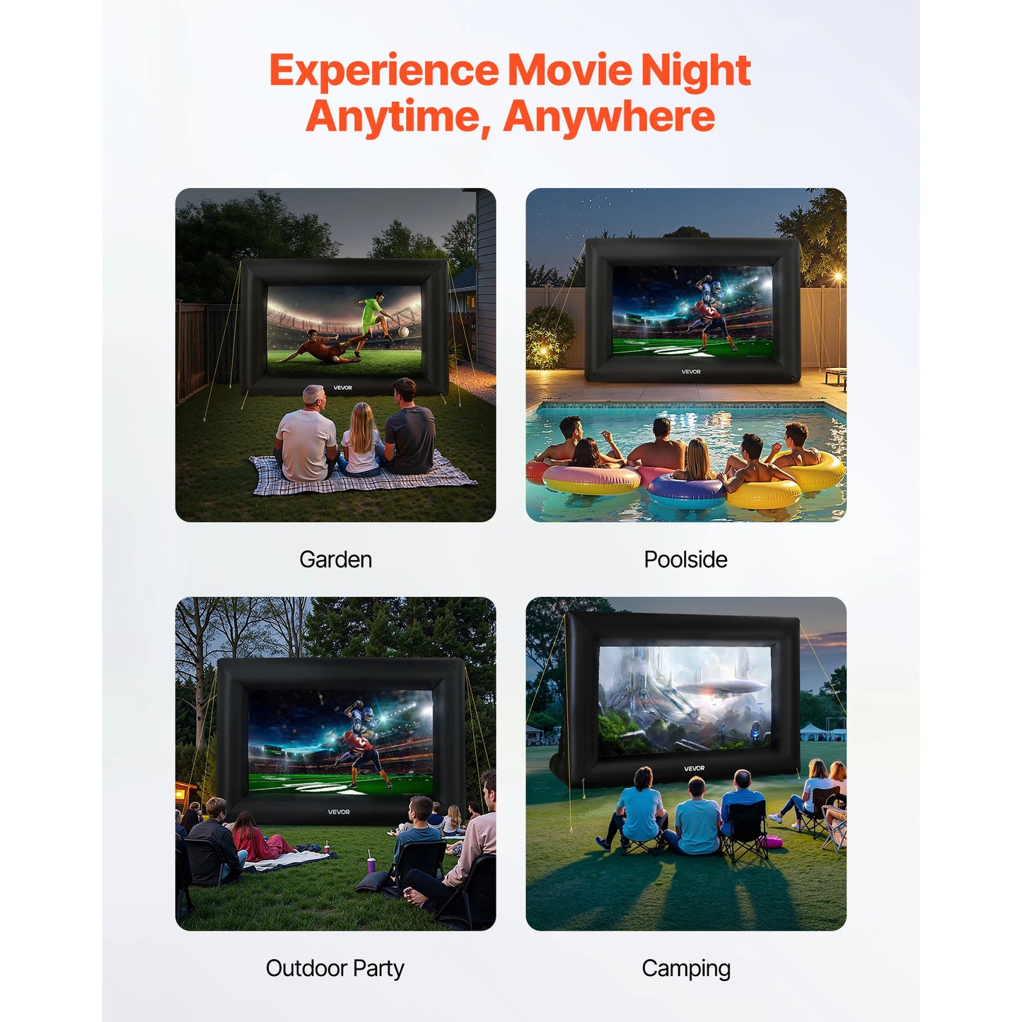 Inflatable Projector Screen with 120W Air Blower