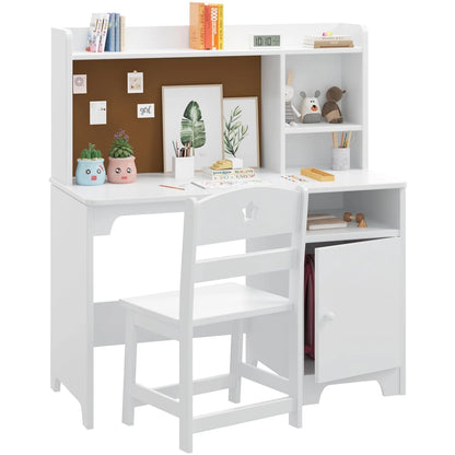 Kids Wooden Desk and Chair Set