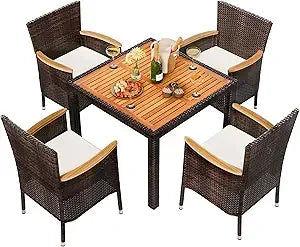 7 Piece Wicker Patio Dining Set
