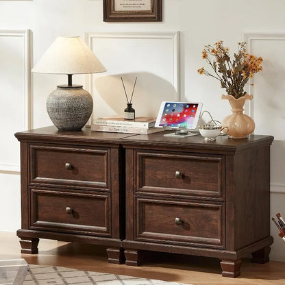 Rustic Vintage  End Table with Wood Legs