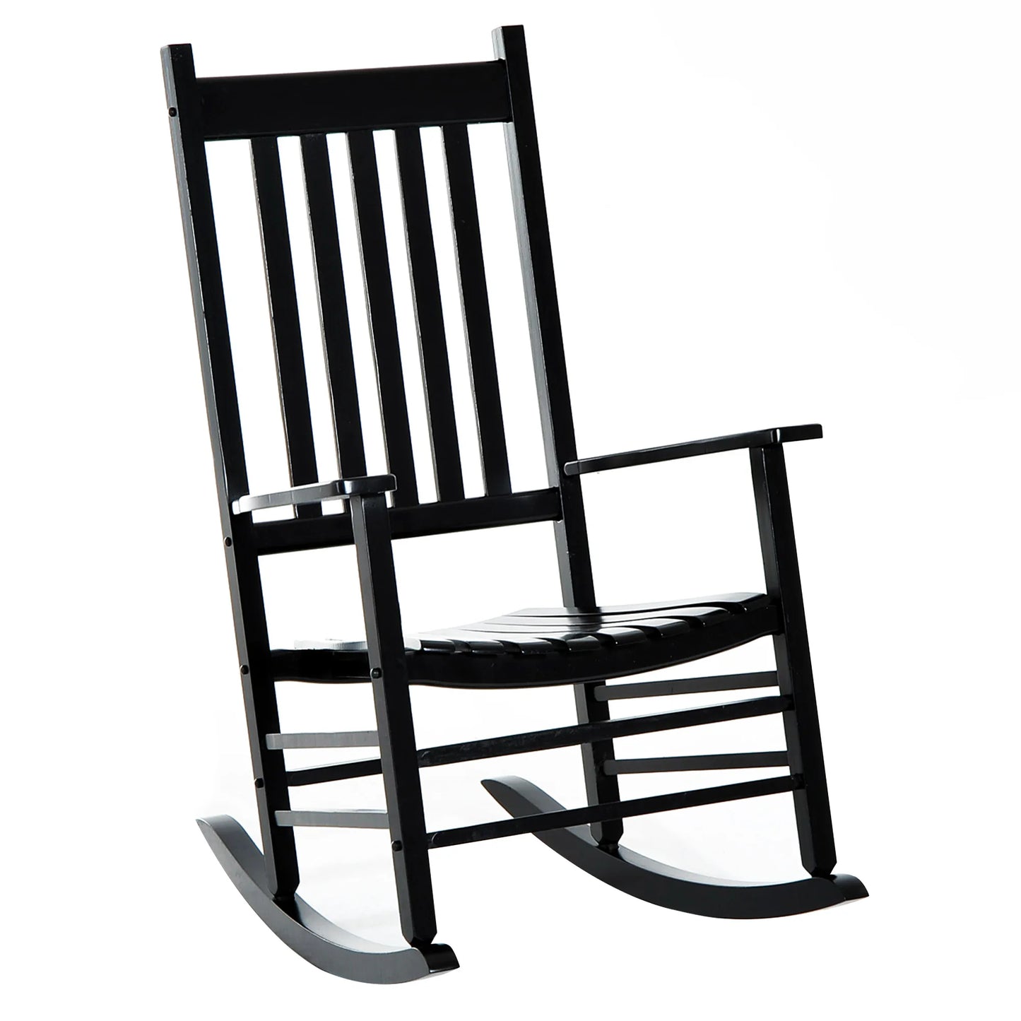 Rustic High Back All Weather Slatted Rocker