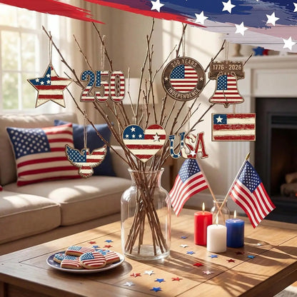 4th Of July Decor, American Flag Grapevine Wreath