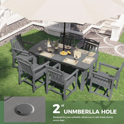 All-Weather 7-Piece Table and 6 Chairs