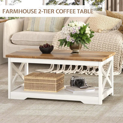 3Piece Farmhouse Living Room Table Set