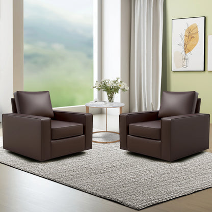 360° Swivel Accent Chair with Deep Seat