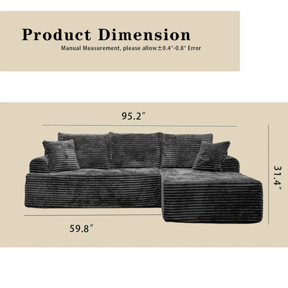 Space Saving L-Shaped Corner Sectional Sofa