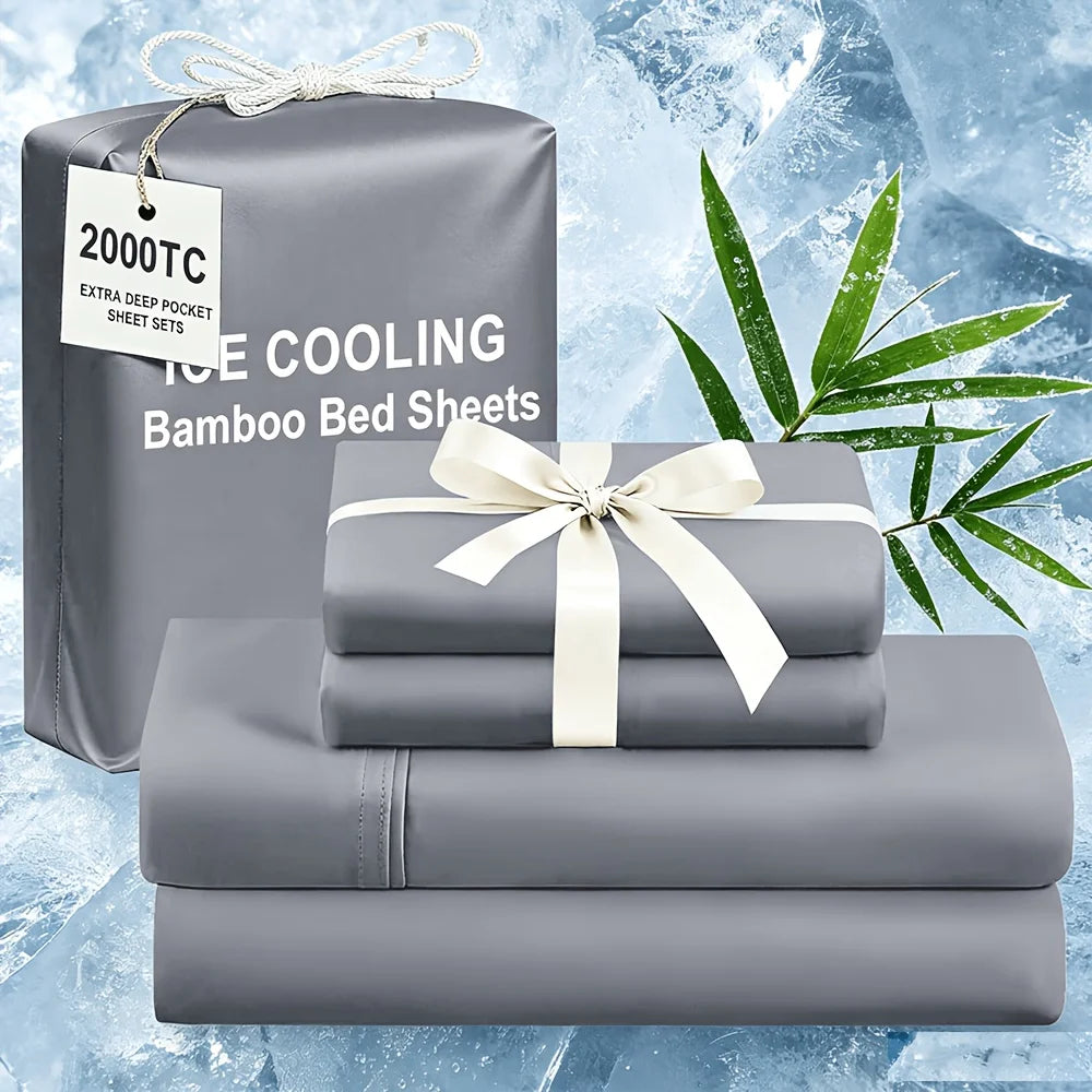 Extra Deep Bamboo Cooling Wrinkle Free Bedding
