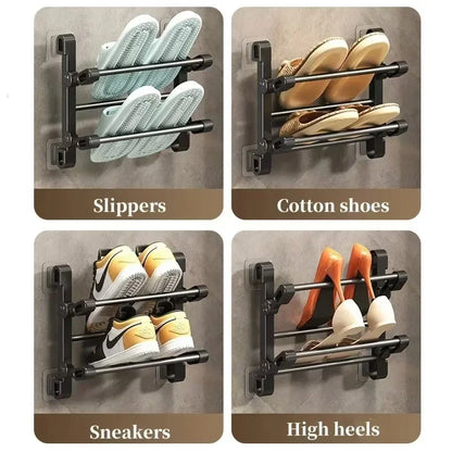 Wall-mounted Multifunctional Shoe Rack