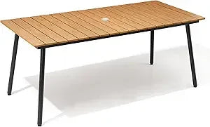 70inch Outdoor Dining Table for 6