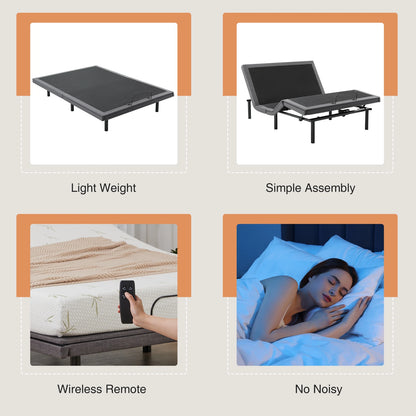 Queen Size Bed Ergonomic Electric Adjustable Bed Frame