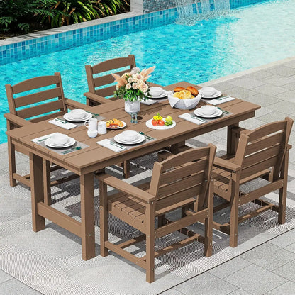 5-Piece HDPE Outdoor Dining Set for 4