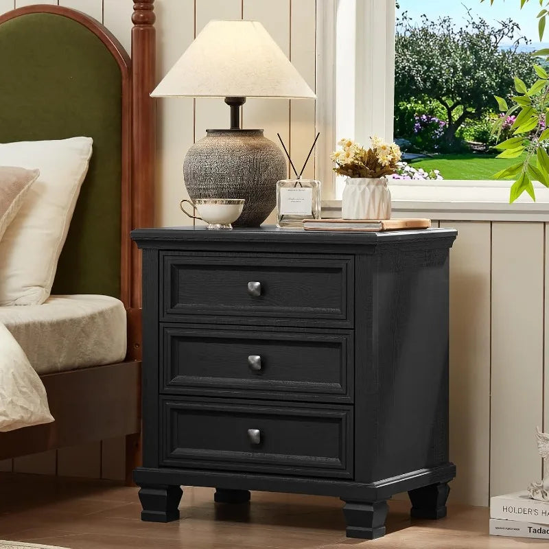 Rustic Vintage  End Table with Wood Legs