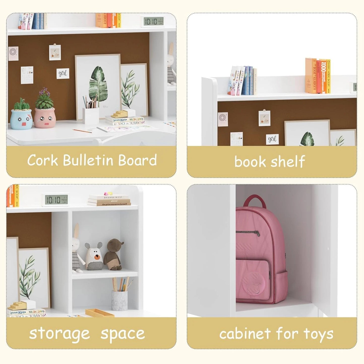 Kids Wooden Desk and Chair Set