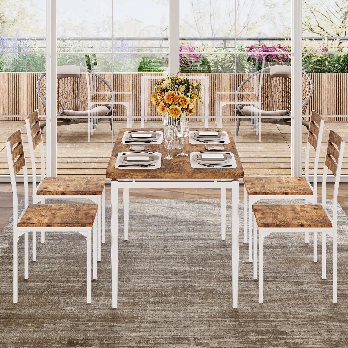 5 Piece Dining Table Set For Small Spaces