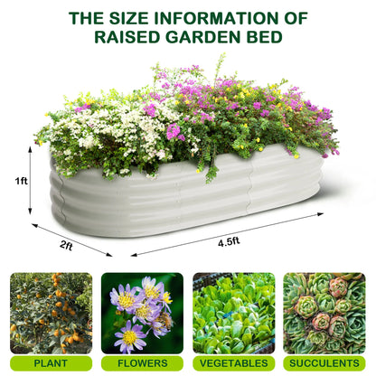 2-Pack Oval Galvanized Raised Garden Bed