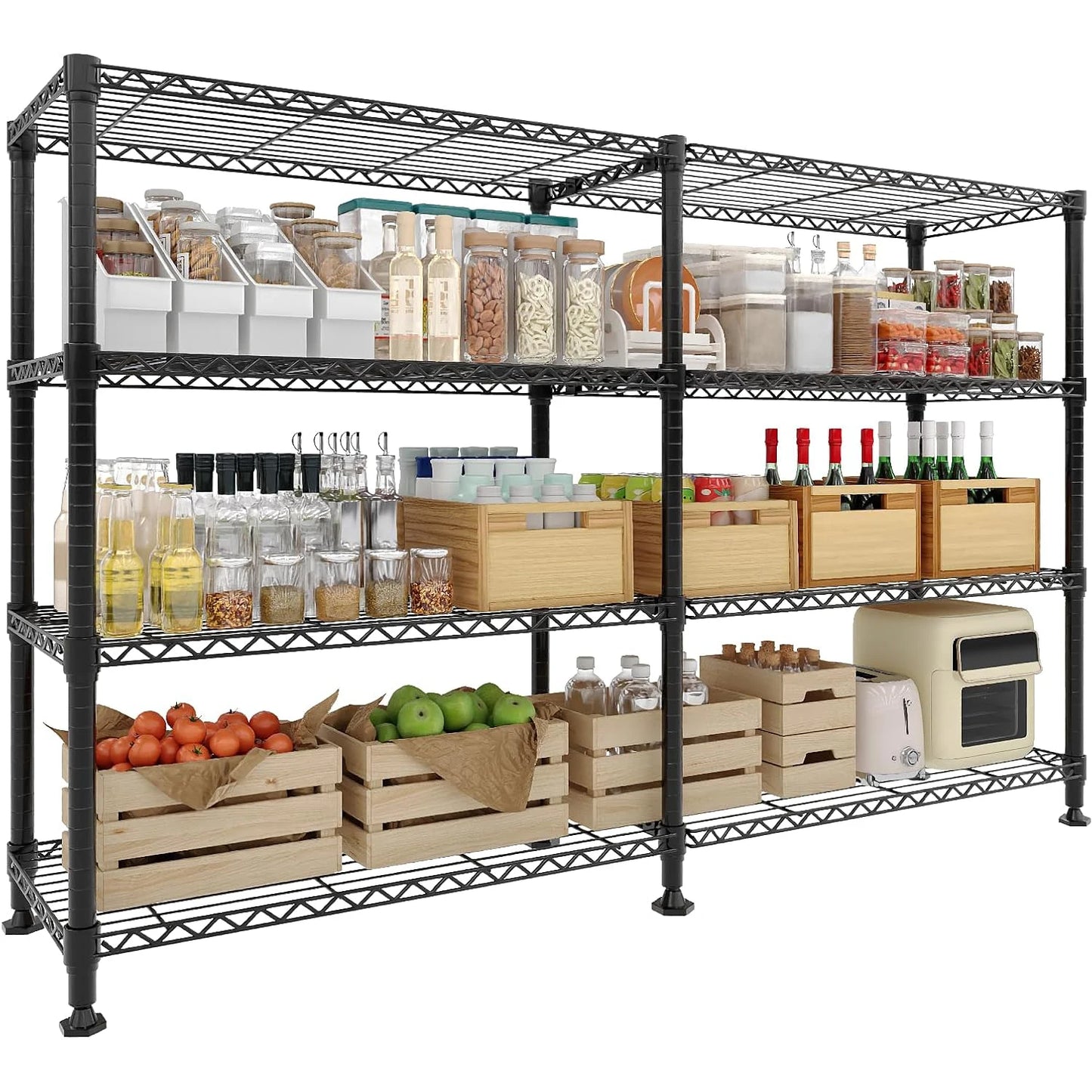 Heavy Duty Metal Shelving Unit 4-Tier Shelves