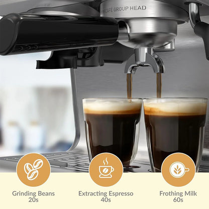 Semi Automatic Espresso Coffee Machine with Grinder