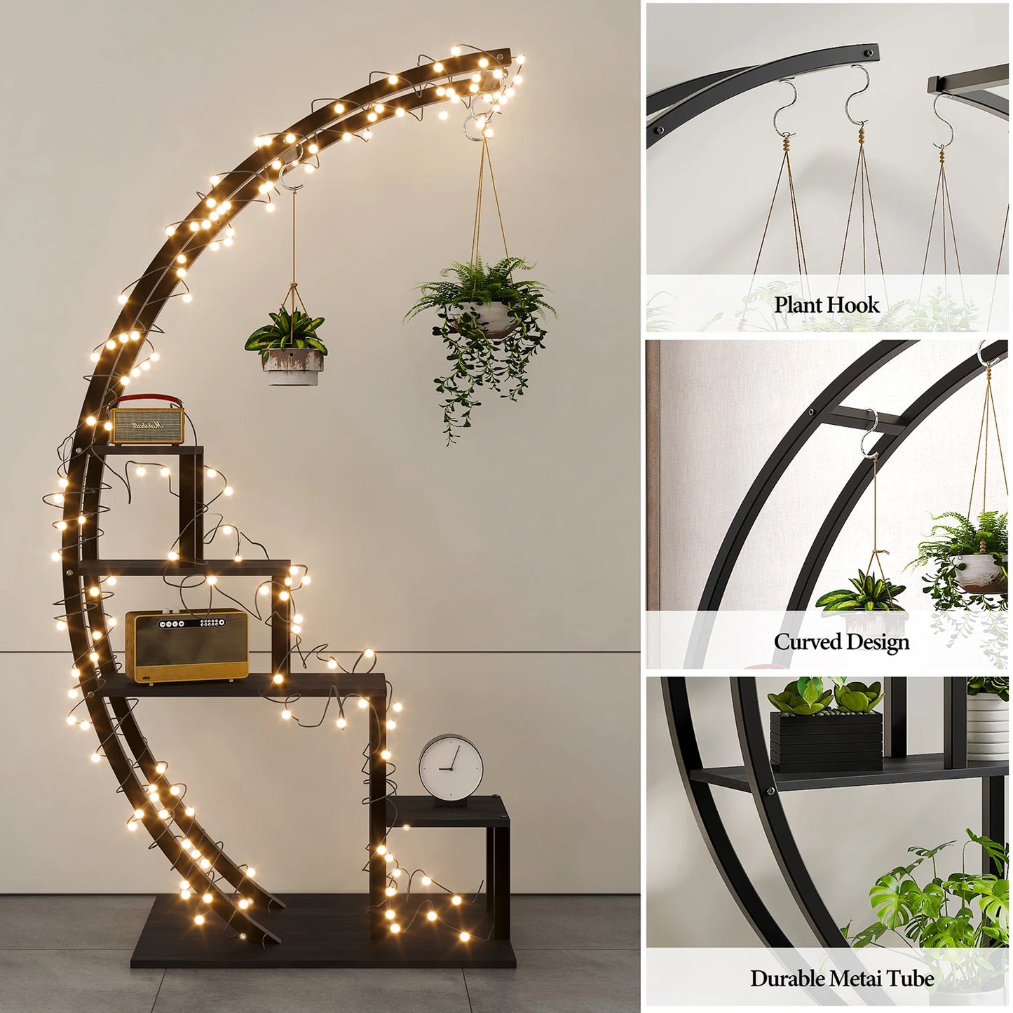 5 Tier Plant Stand 2 Pack Half Moon