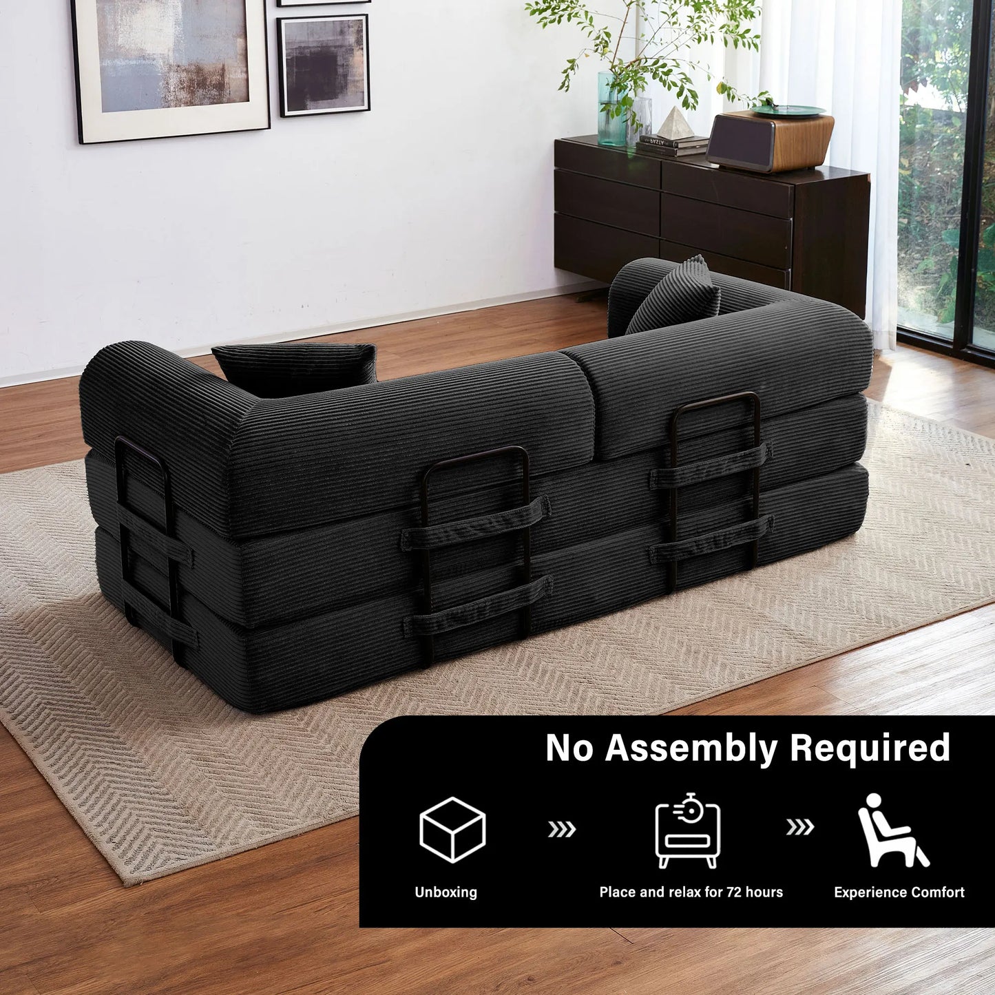 Boneless Convertible Futon Sleeper Sofa