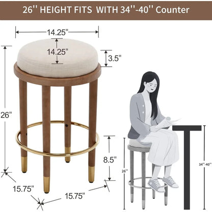 Set of 4 Counter Height Bar Stools