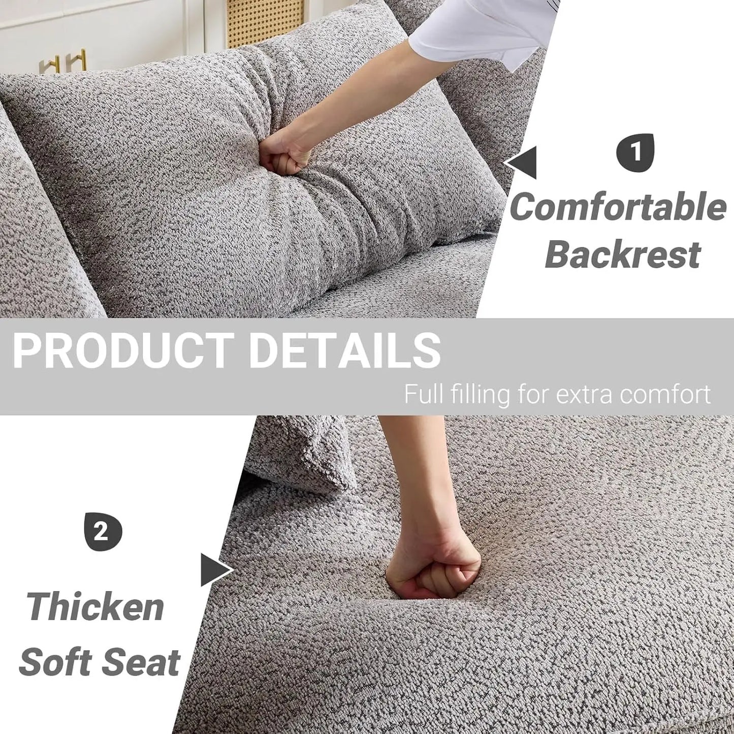 Oversized L-Shaped Boneless Deep Seat Sectional