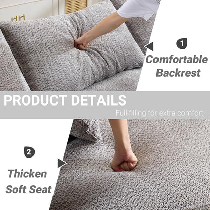 Oversized L-Shaped Boneless Deep Seat Sectional
