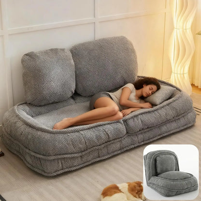 Foldable 5 Positions Adjustable Backrest Sofa Bed