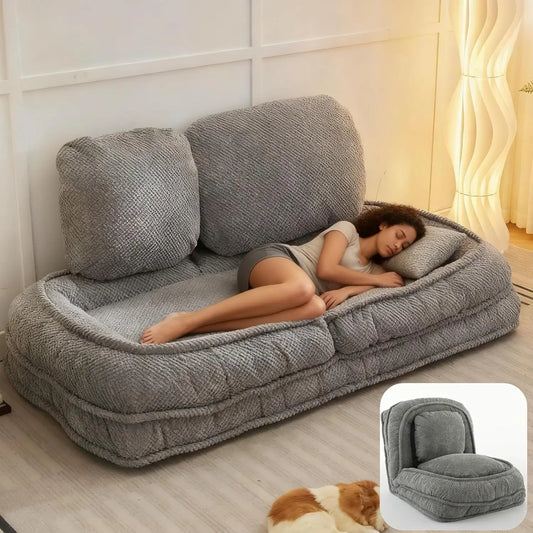Foldable 5 Positions Adjustable Backrest Sofa Bed