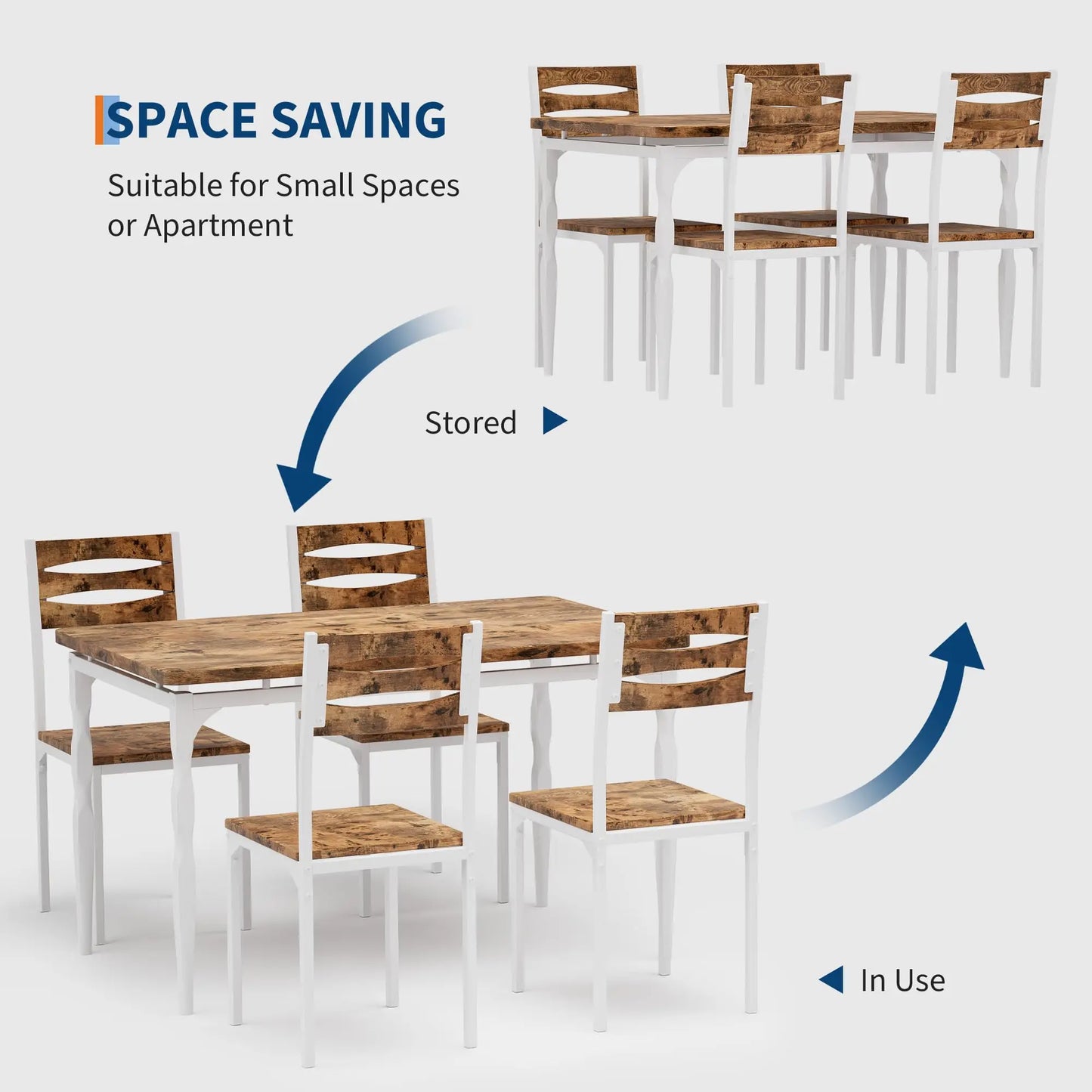 5 Piece Dining Table Set For Small Spaces