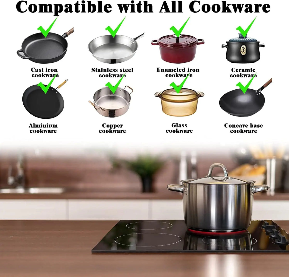 24 Inch 4 Burners Electric Cooktop