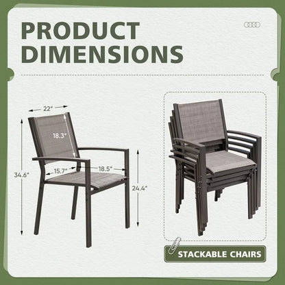 Set of 6 Patio Dining Chairs