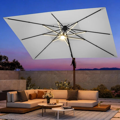 9 X 12 FT Umbrella with Led Lights and Base