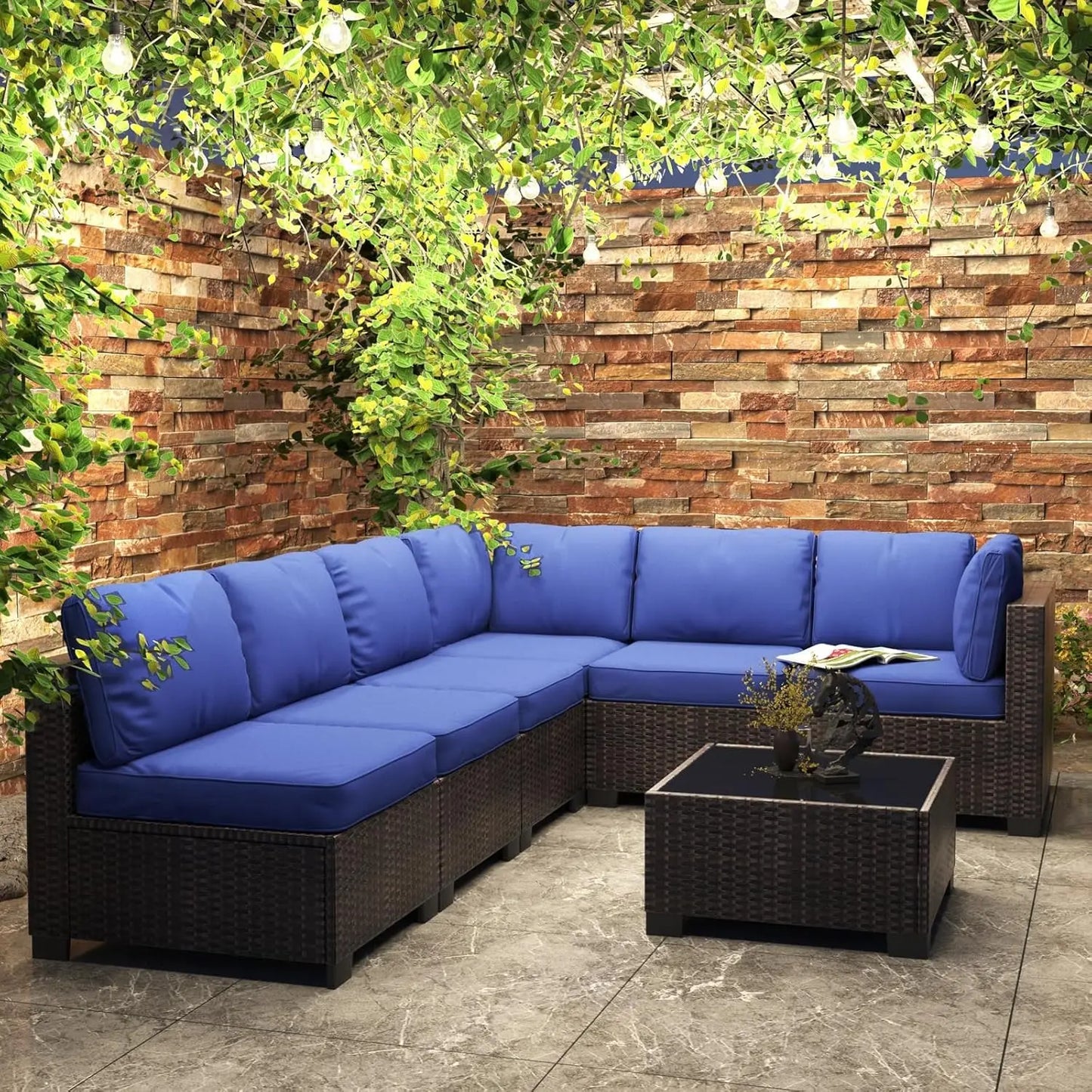 7-Piece Modular Outdoor Wicker Set