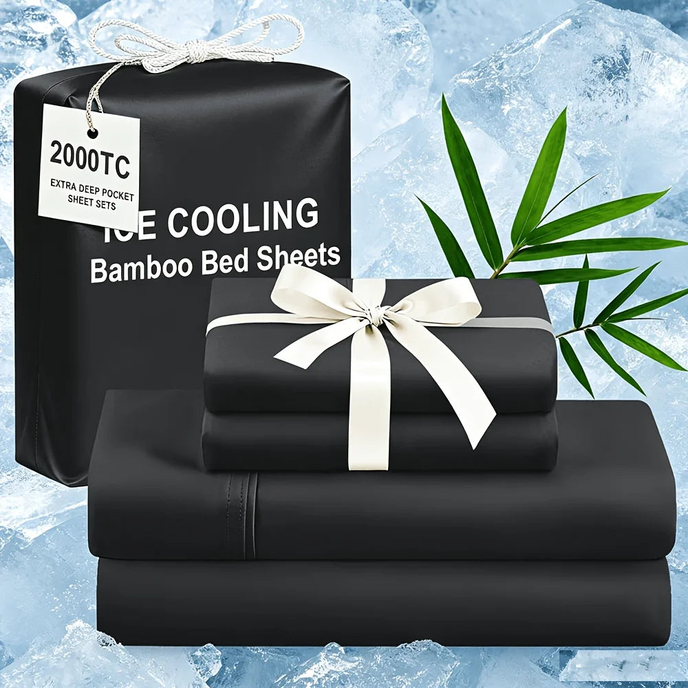Extra Deep Bamboo Cooling Wrinkle Free Bedding