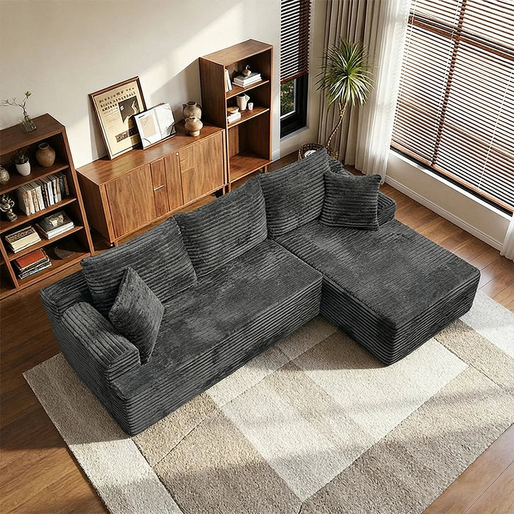 Space Saving L-Shaped Corner Sectional Sofa