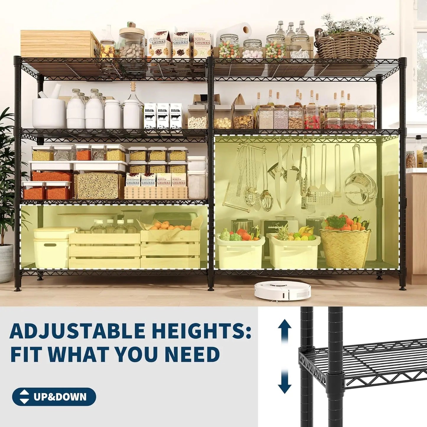 Heavy Duty Metal Shelving Unit 4-Tier Shelves