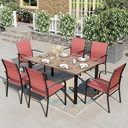 7 Piece Patio Table and Chairs for 6