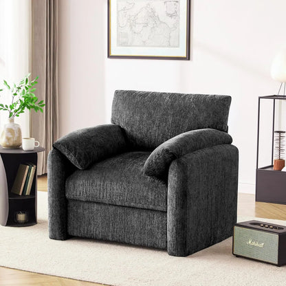 Chenille Oversized Armchair