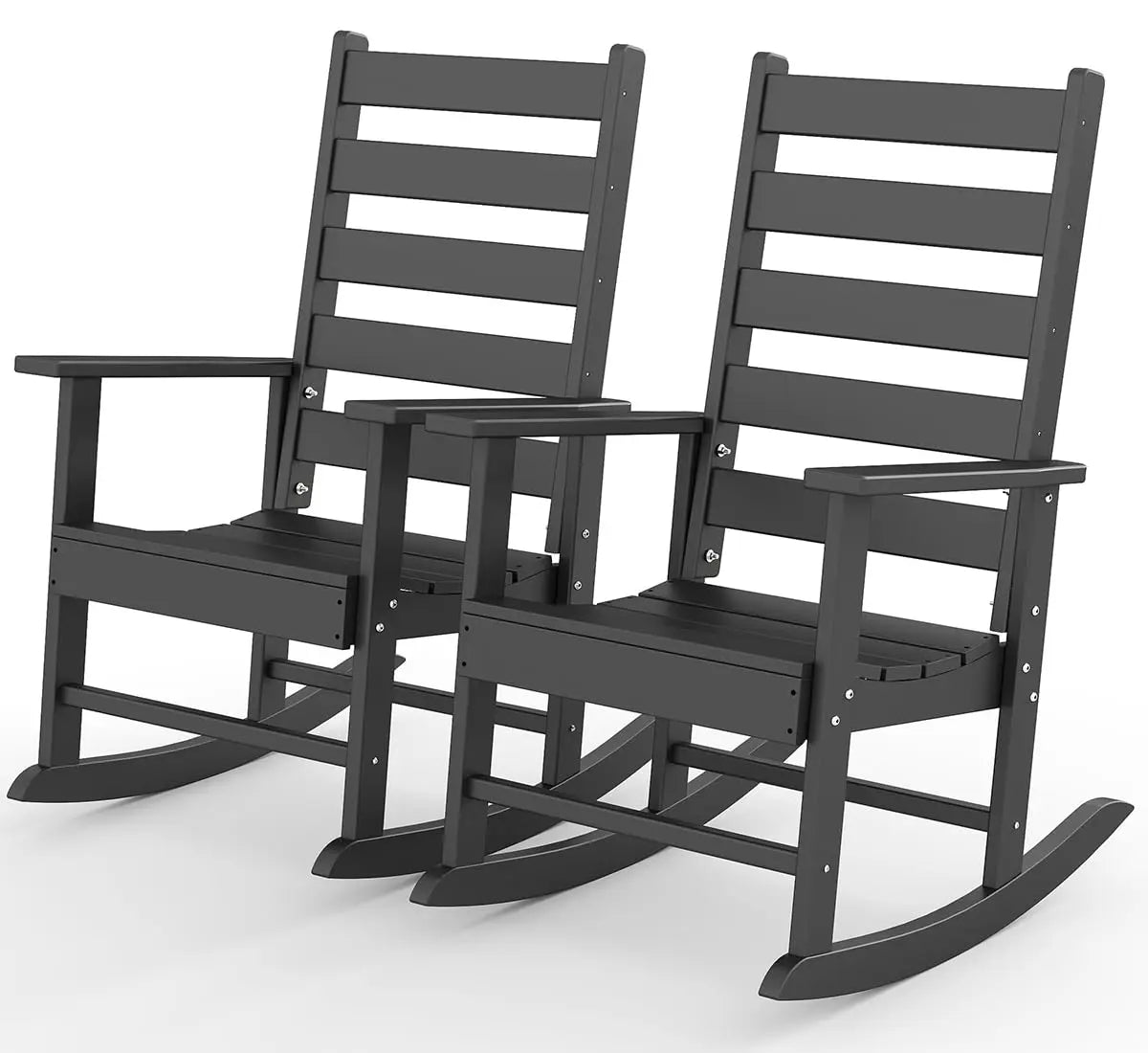 Set-of-2 HDPE Outdoor-Rocking-Chairs