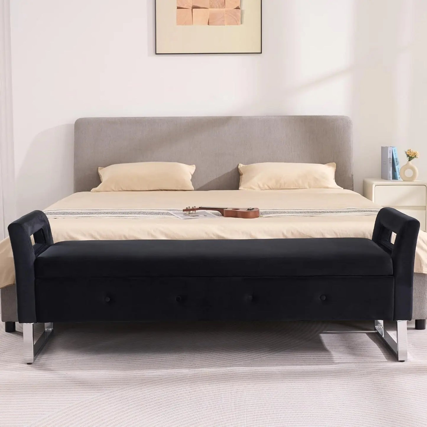 Ottoman with Storage Bench for  End of Bed