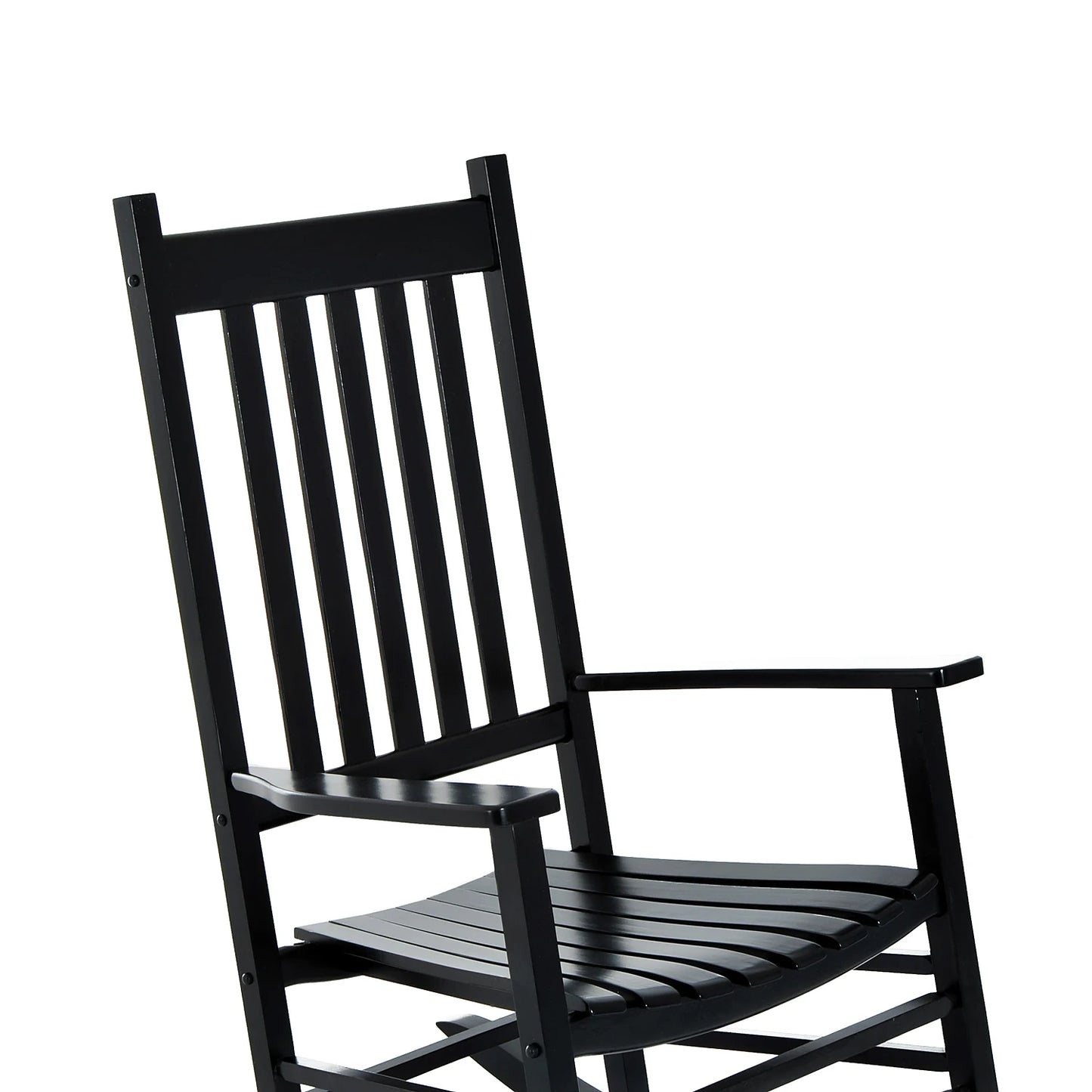 Rustic High Back All Weather Slatted Rocker