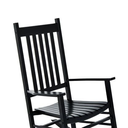 Rustic High Back All Weather Slatted Rocker