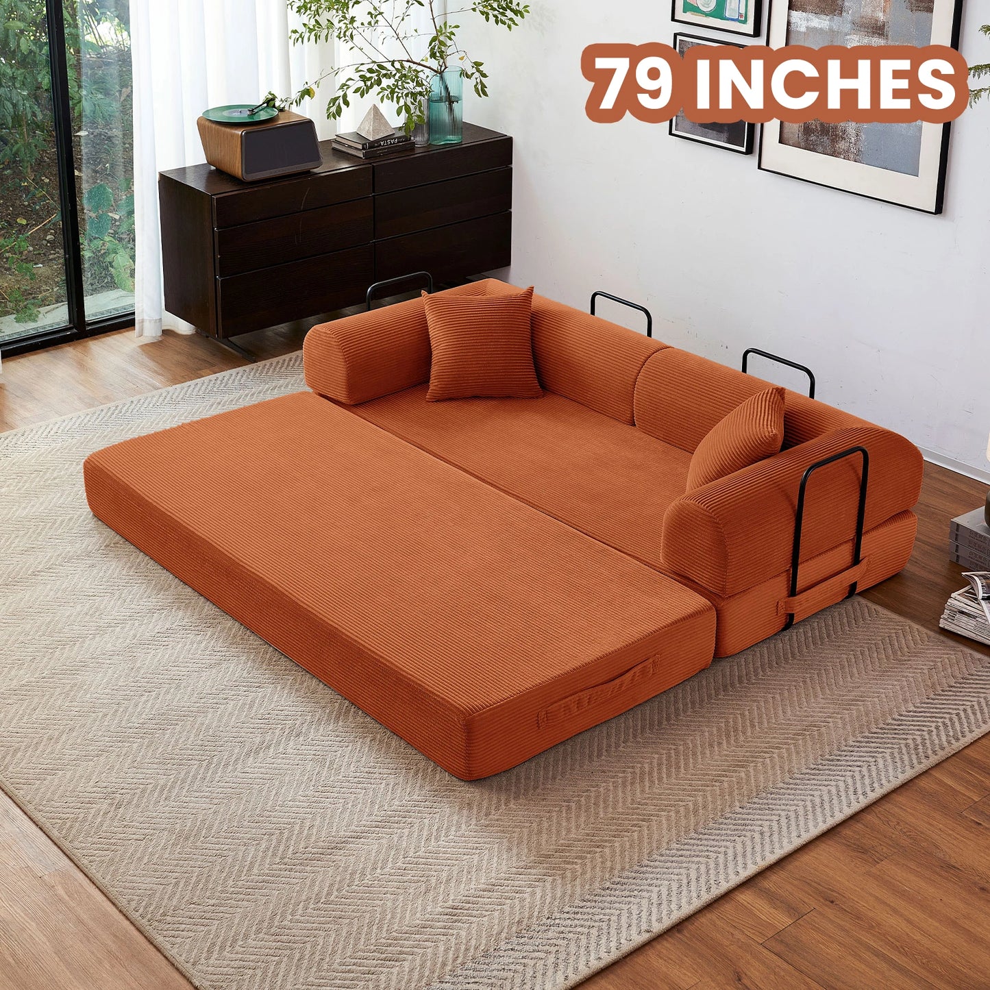 Boneless Convertible Futon Sleeper Sofa