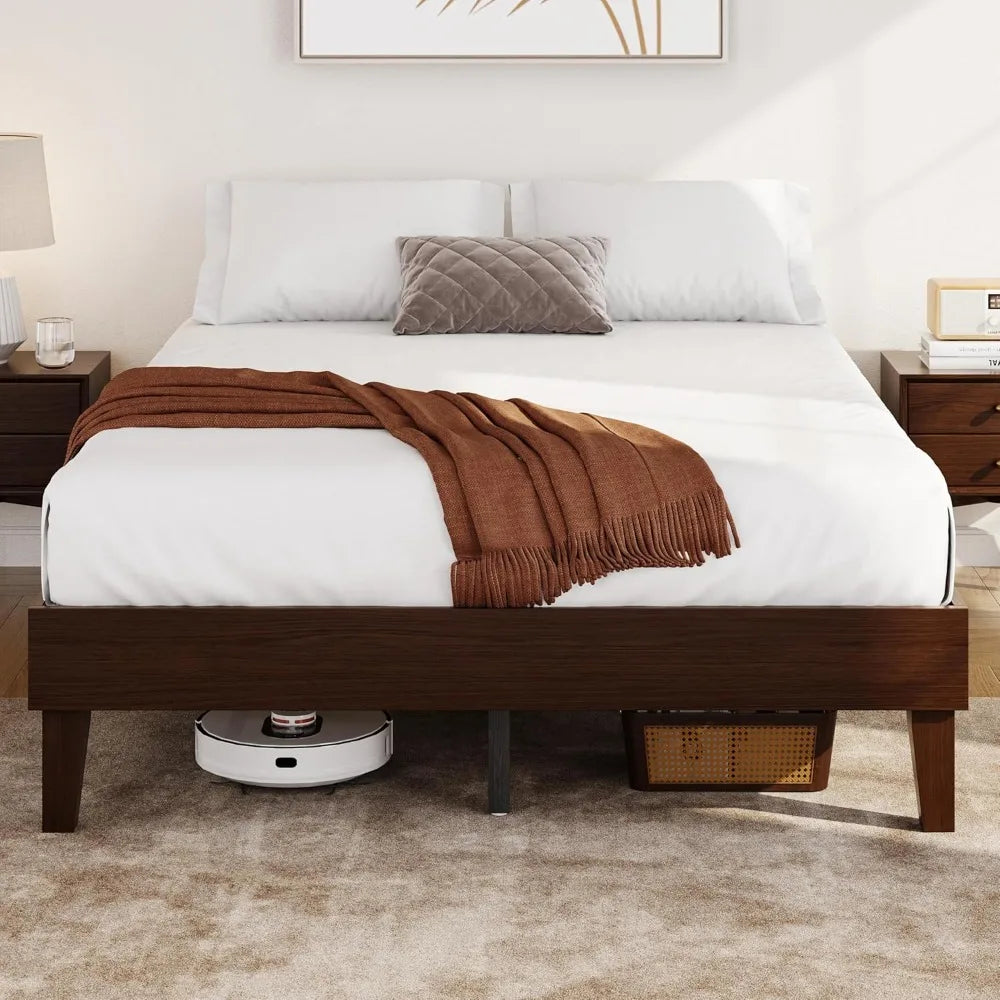 Natural Solid Wood Platform Bed