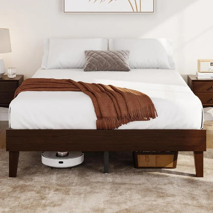 Natural Solid Wood Platform Bed