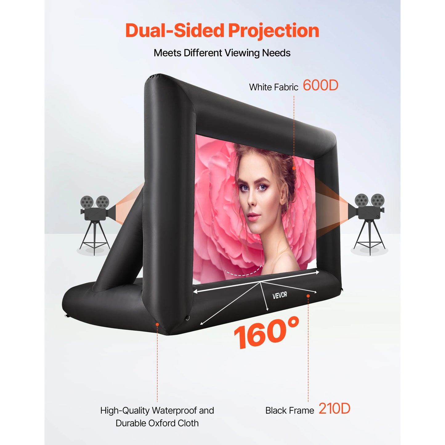 Inflatable Projector Screen with 120W Air Blower